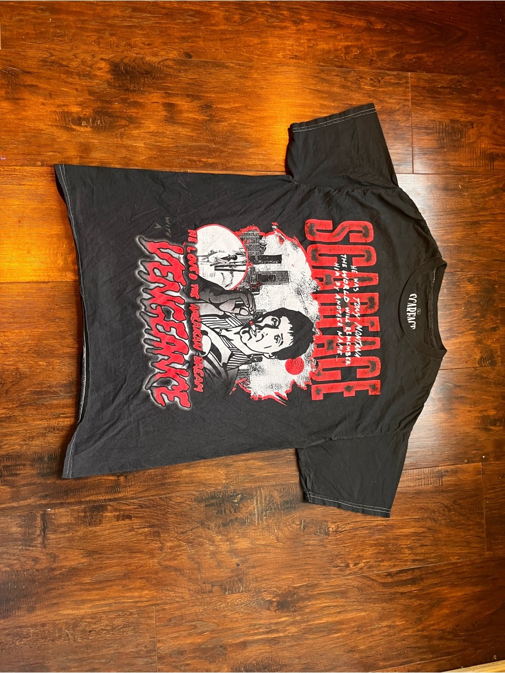 Scarface Graphic Tee - Black with Red & White Print
